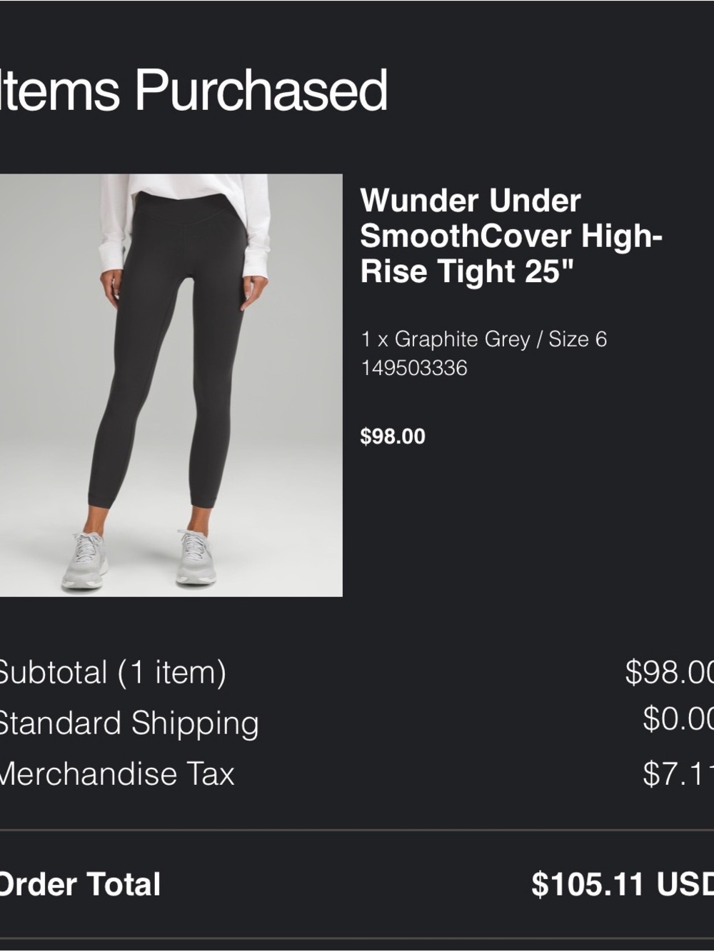 lululemon athletica Wunder Under High-Rise Tights in Graphite Grey